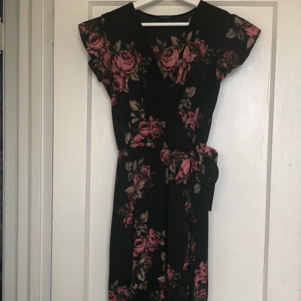 Black and floral dress